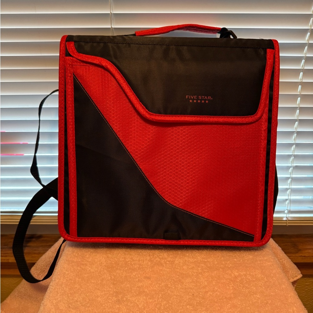 Five Star Red and Black Laptop Carry Bag with Top Handle